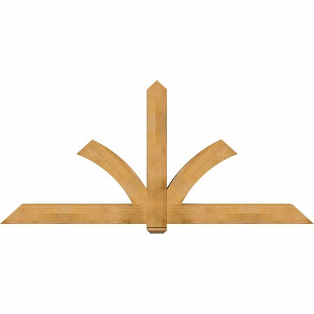 Ekena Millwork Redmond Rough Sawn Timber Gable Bracket, Western Red Cedar, 96"W x 44"H x 6"D x 6"F, 11/12 Pitch GBW096X44X0606RED00RWR